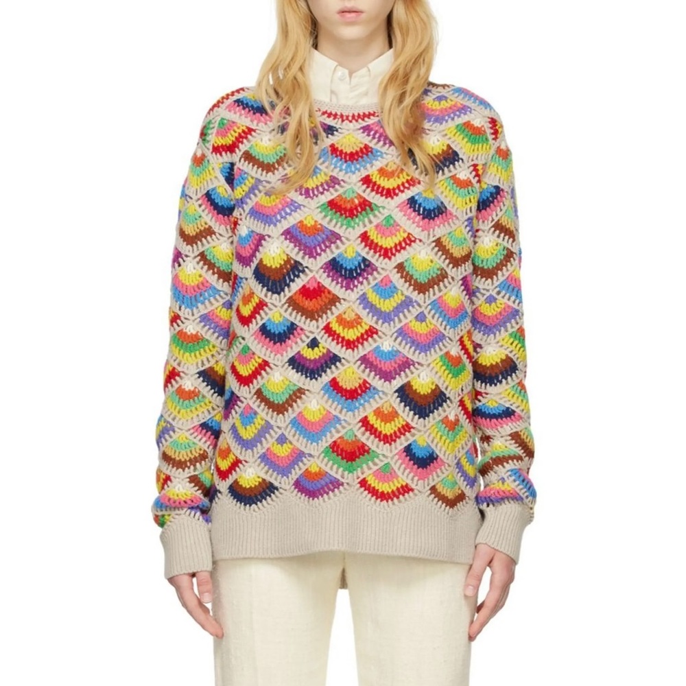 Chloé Multicolor Pullover Knitted/Crochet Sweater